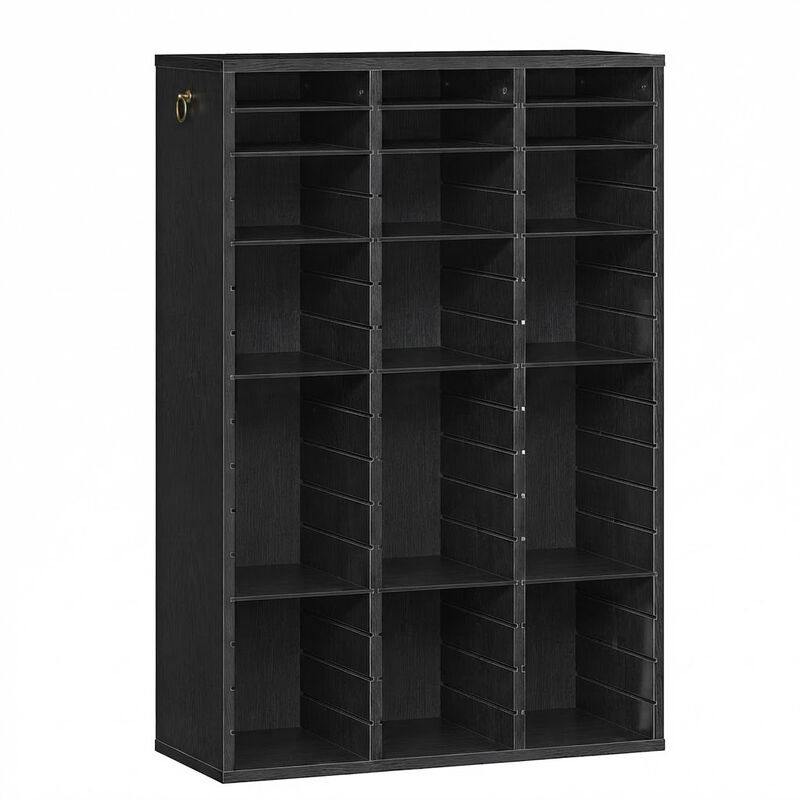 Document Sorting Shelf with 48 Compartments for Documents, Files and Paper-Black image number 0