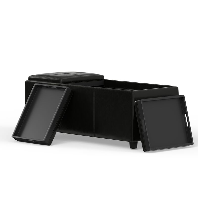 Simpli Home Avalon Storage Ottoman image number 4