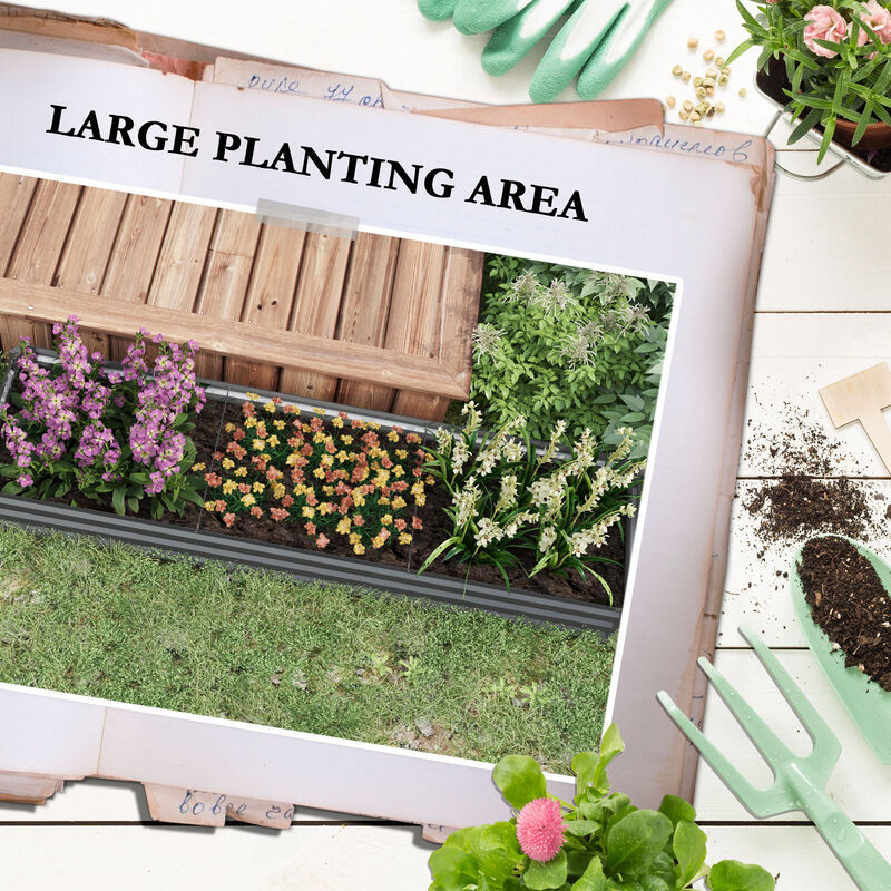 Hivvago Durable Raised Planter for Flowers and Veggies image number 3