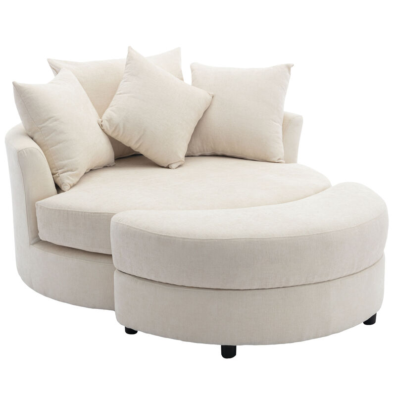 Pislug 360&deg; Swivel Accent Barrel Chair image number 0