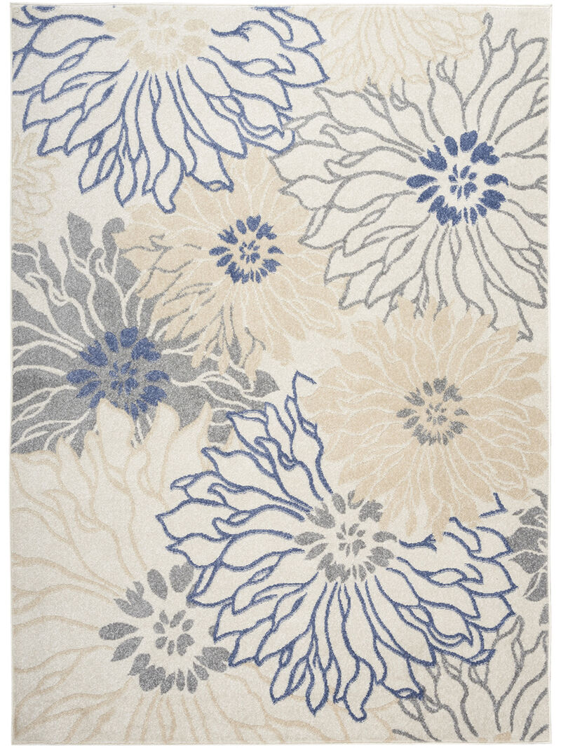 Passion PSN17 Ivory/Gray/Blue 1'10" x 2'10" Rug image number 0