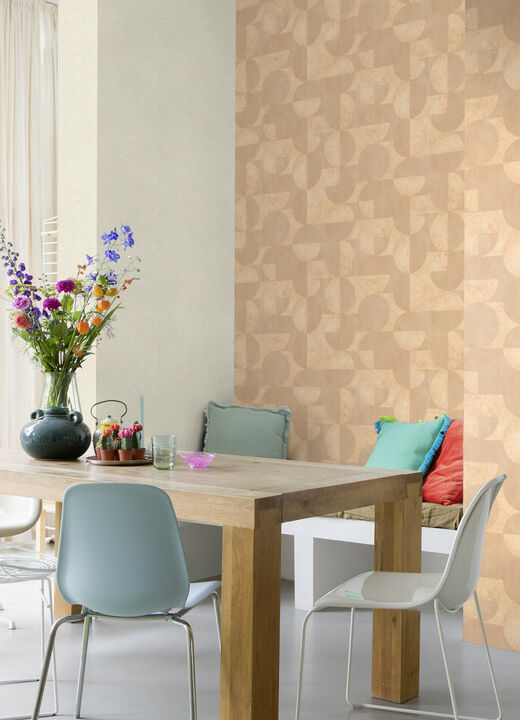 Barcelo Light Brown Circles Wallpaper