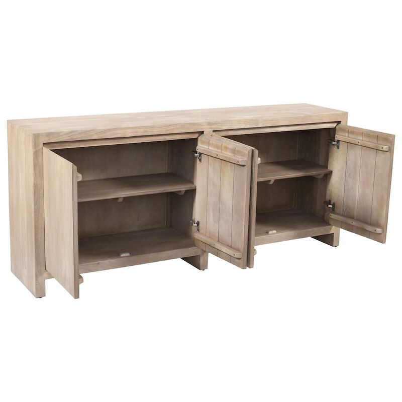 Alex Hamilton Argyle 4-Door Sideboard in Light Ash Ivory Reclaimed Wood