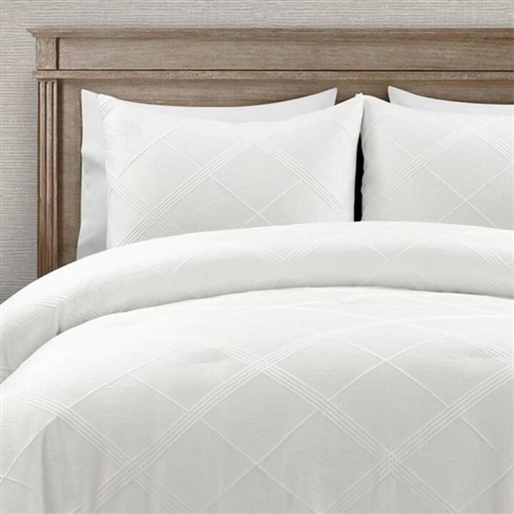 Luxury 3-Piece Diamond Jacquard Comforter Set &ndash; Soft and Elegant Bedding