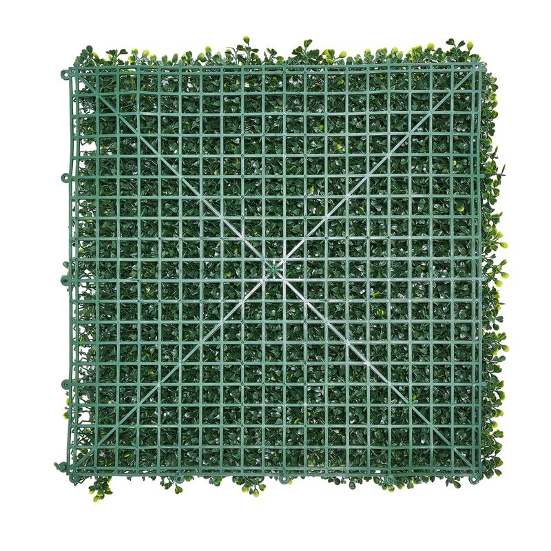 Milan Artificial Grass Wall Panels Boxwood Privacy Hedge for Garden Fence and Wall Decor-Green image number 3