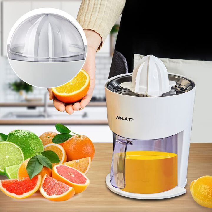 Electric Orange Juicer Citrus Squeezer for Lime Grapefruit, Orange Crush Machine Detachable Design Easy Clean, 28Oz