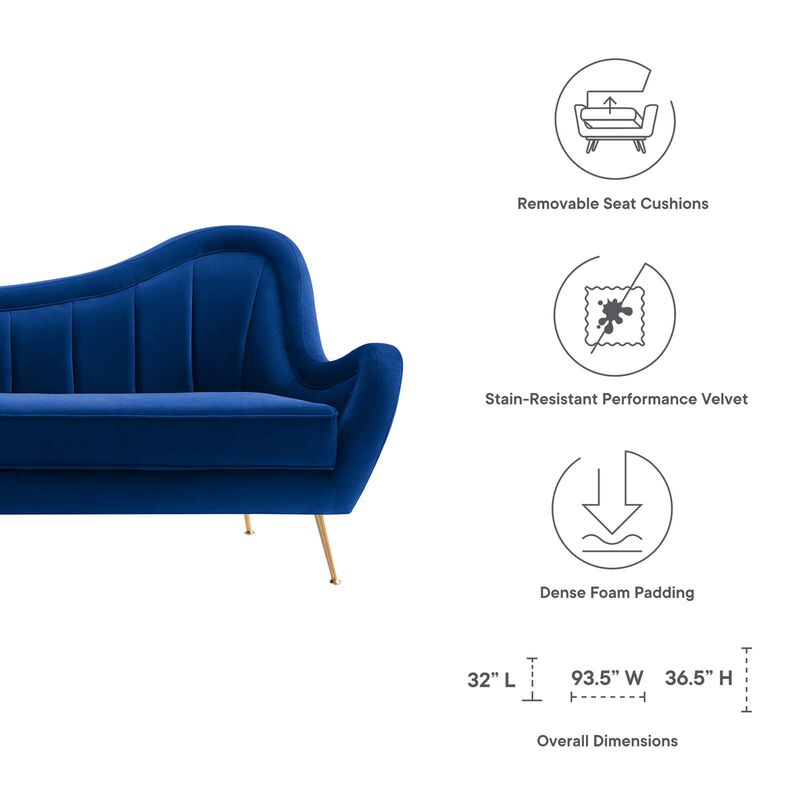 Cheshire Channel Tufted Performance Velvet Sofa image number 7