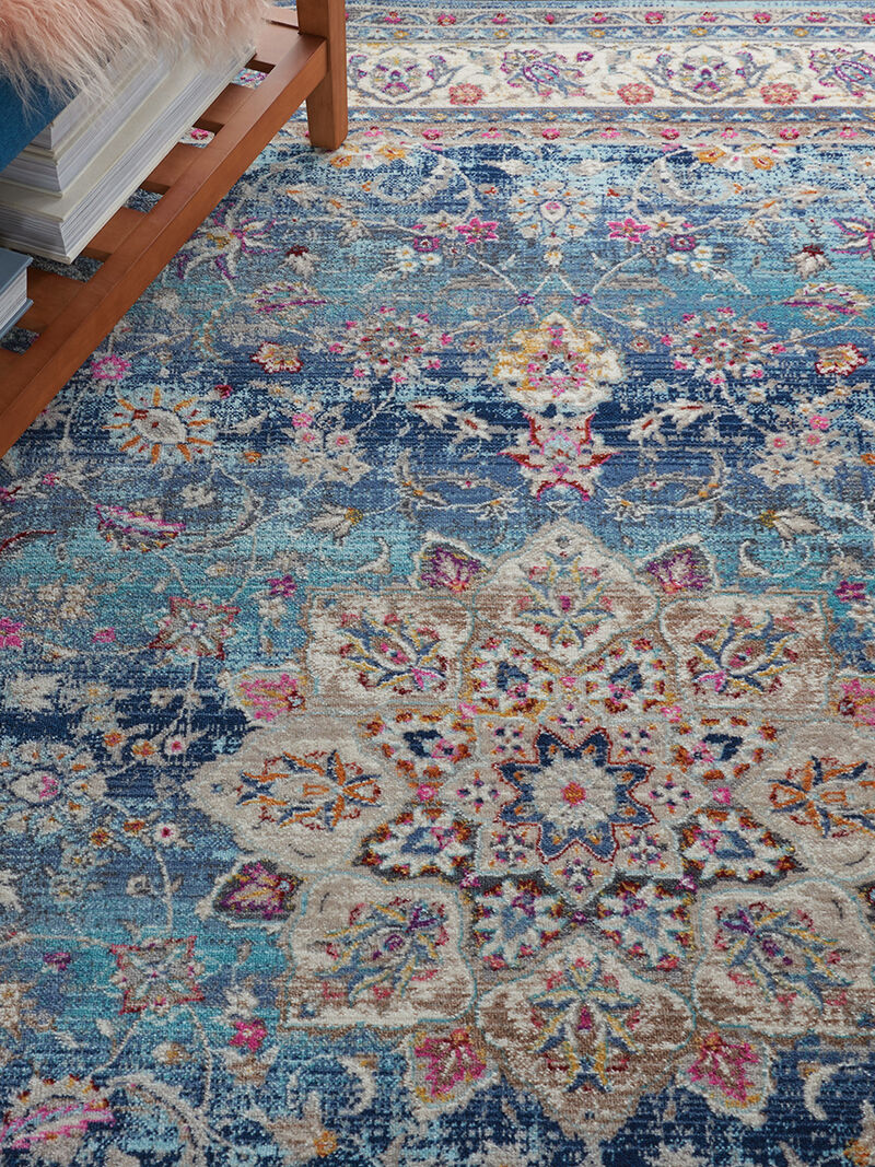 Vintage Kashan VKA01 Blue 4' x 6' Rug