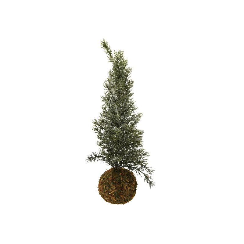 Ice-Kissed Faux Fir Tree with Moss Ball Base image number 0