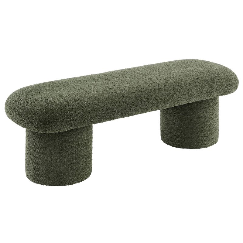 Modway Orla Chenille Upholstered Bench in Cream image number 8