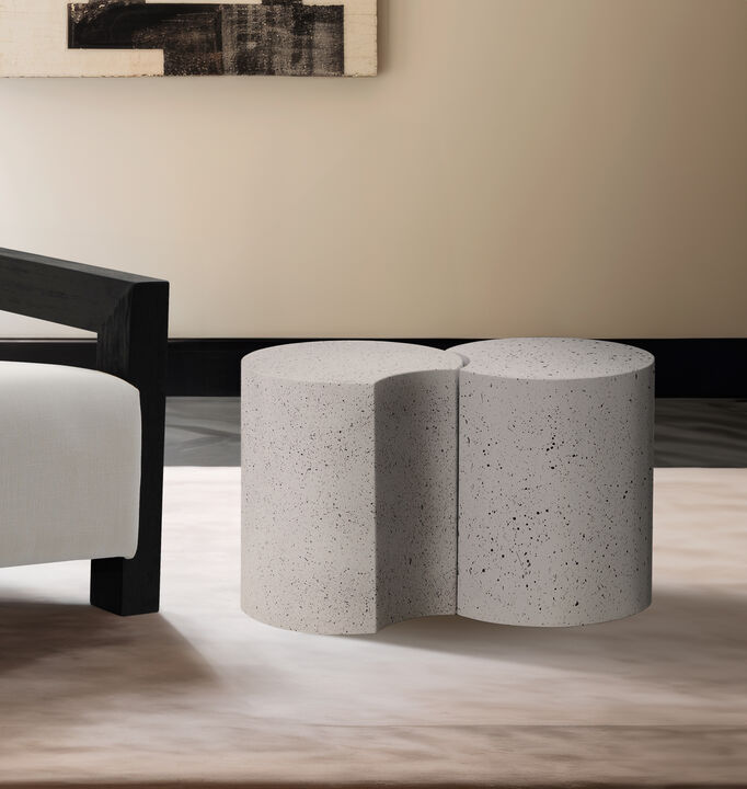 Meridian Furniture Dimple White End Table