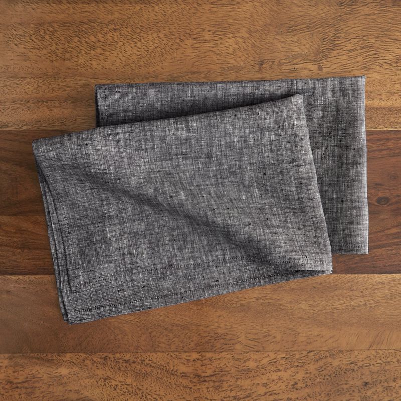 Solino Home Kitchen Linen 100% Linen Kitchen Towels &ndash; Set of 2, 17 x 26 in, Machine Washable, Holiday and Everyday Dining