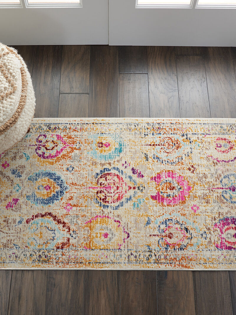 Vintage Kashan VKA04 Ivory/Multicolor 2' x 4' Rug