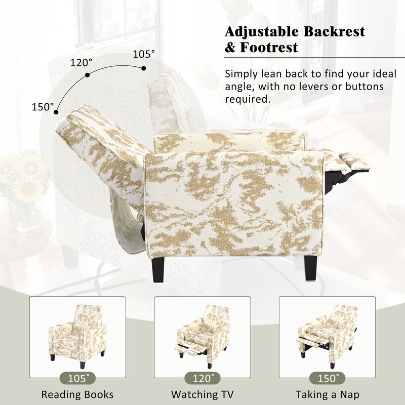 Merax Push Back Recliner Chair Armchair