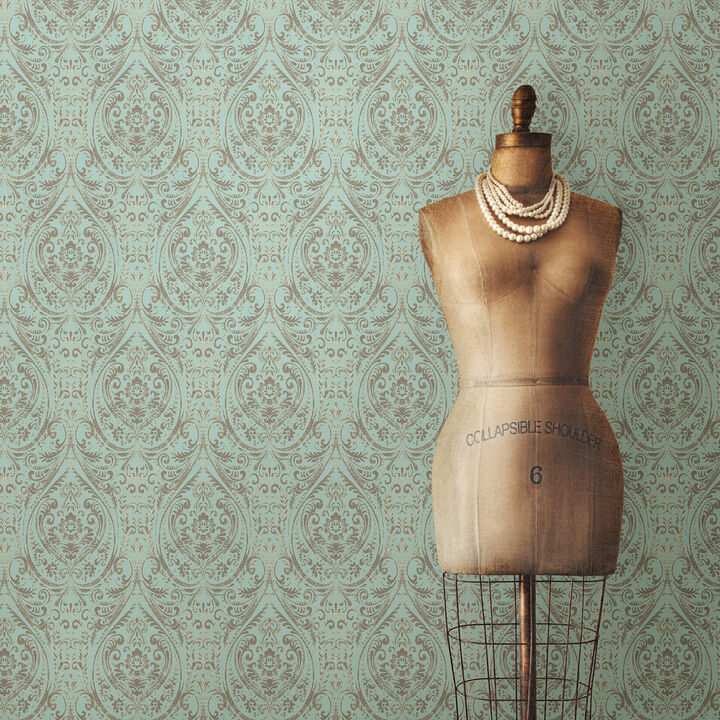Turquoise Nomad Damask Peel & Stick Wallpaper