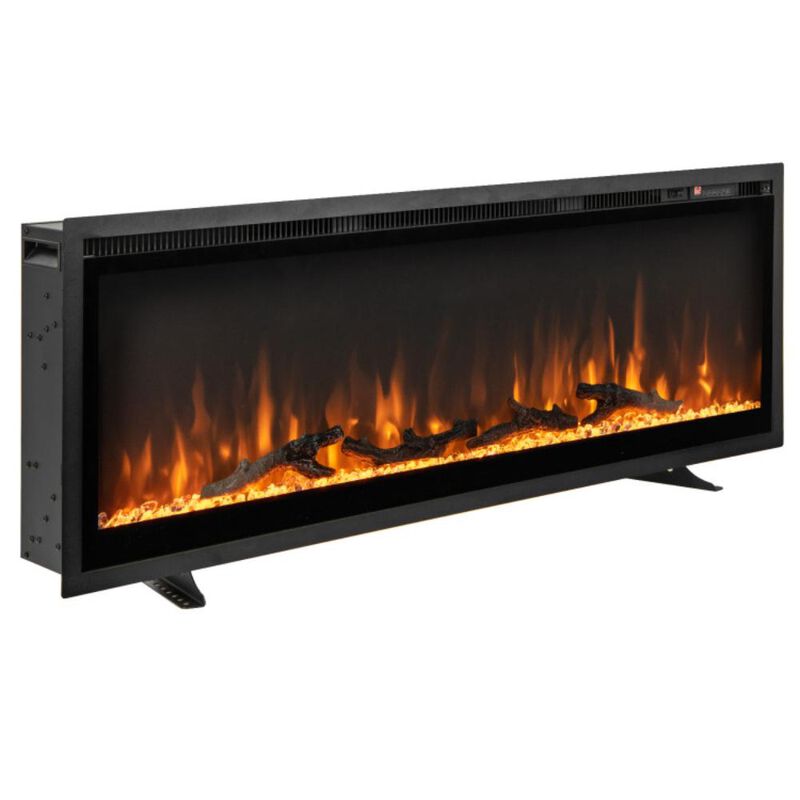 Hivvago Electric Fireplace in-Wall Recessed with Remote Control and Adjustable Color and Brightness