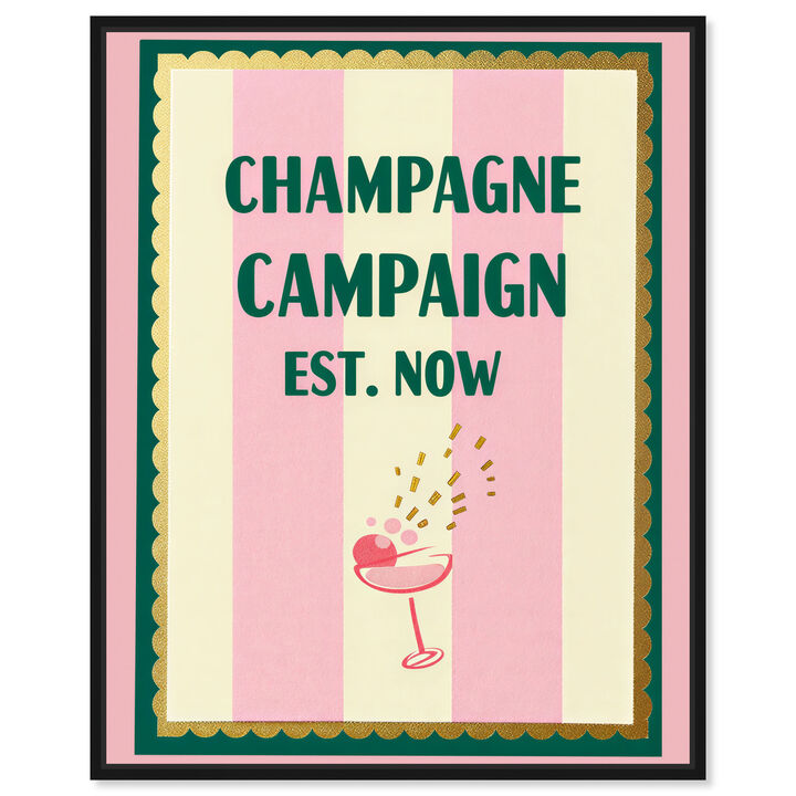 Champagne Campaign Drinks and Spirits Canvas Print by Art Remedy