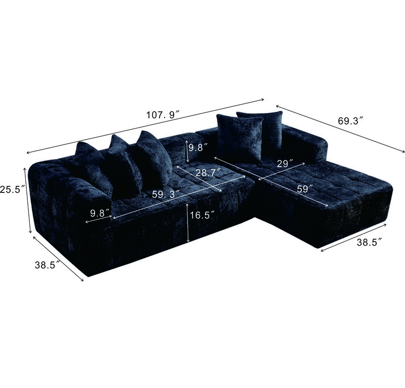Brahep Cloud Modular Sectional Sofa image number 9