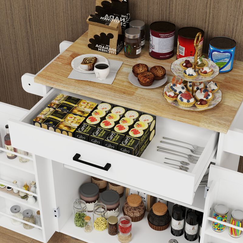 Kitchen Island Rolling Cart image number 9
