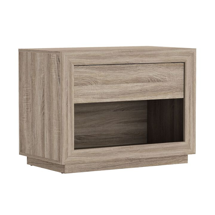 Soren 32" 1-Drawer Nightstand in Natural Oak