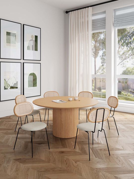 Hathaway 7-Piece Dining Set in Brown