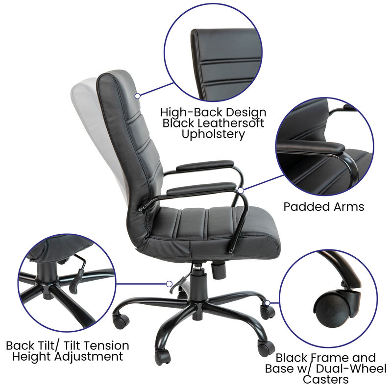 Flash Furniture  High Back  Leather Executive Swivel Chair image number 3