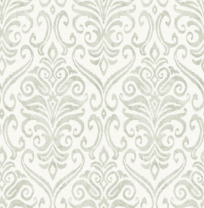 Adavu Sage Damask Wallpaper