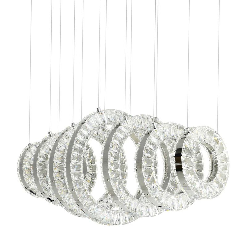 CWI Lighting Celina LED Chandelier With Chrome Finish