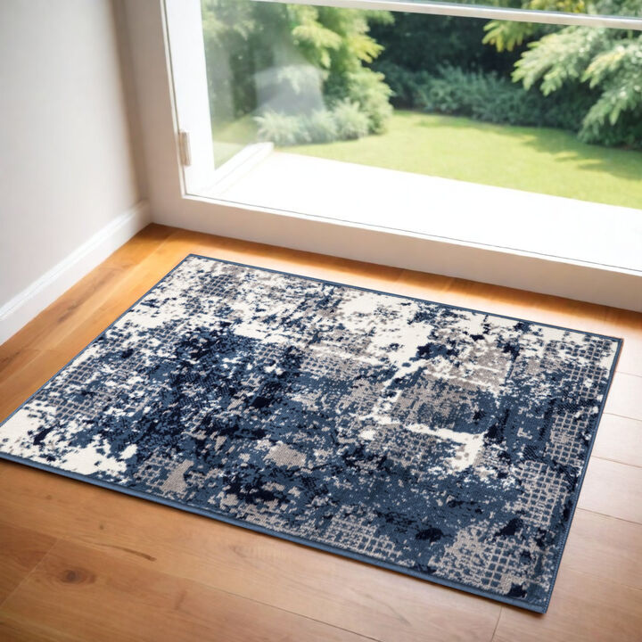 HomeRoots Abstract Power Loom Area Rug