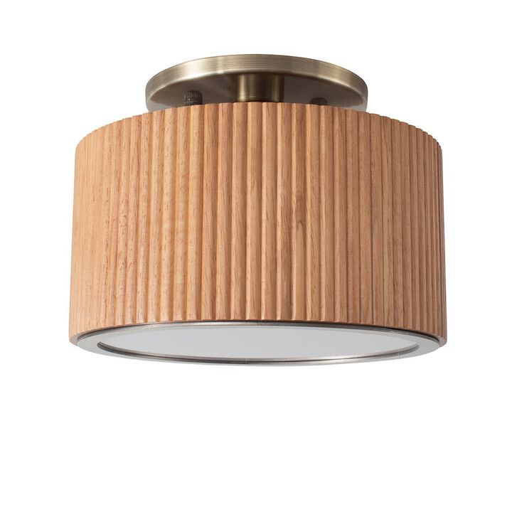 NOVA OF CALIFORNIA Tambo Semi-Flush Mount Ceiling Light - Natural Ash