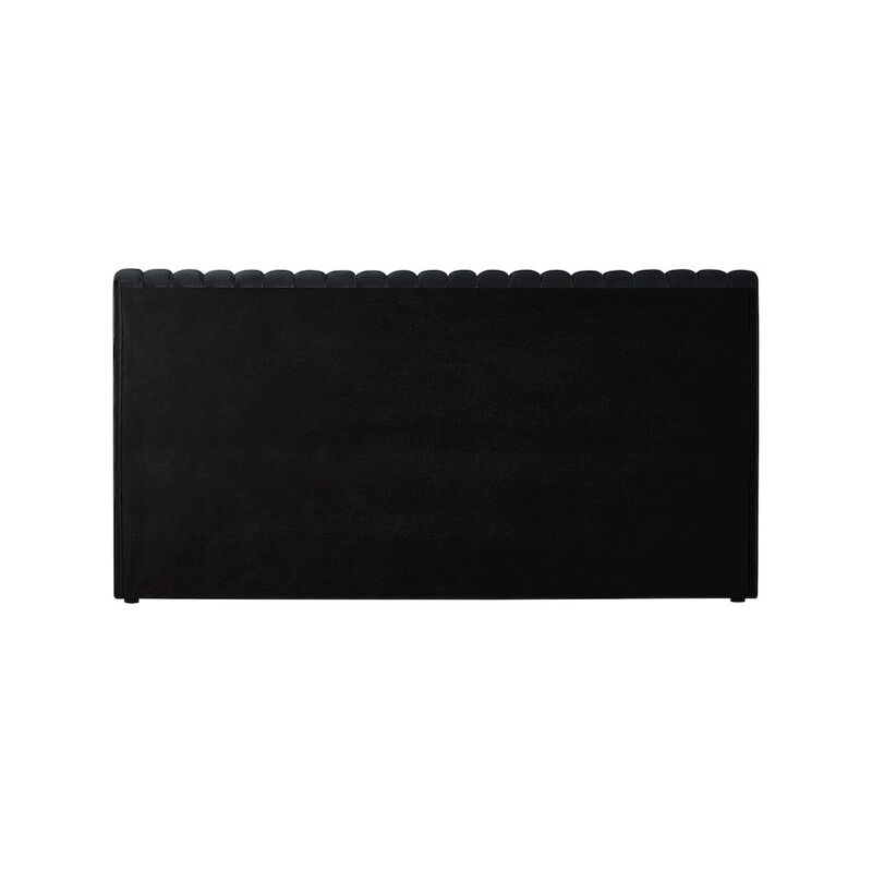 Meridian Furniture Nico Black Velvet Queen Bed