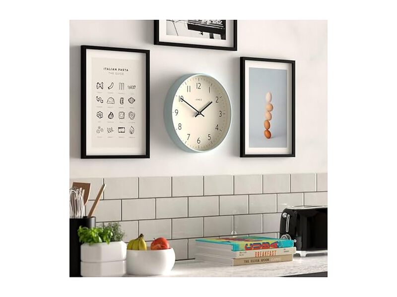 Studio Style Pale Blue Versatile Wall Clock 12 Inch Easy Read Modern image number 3
