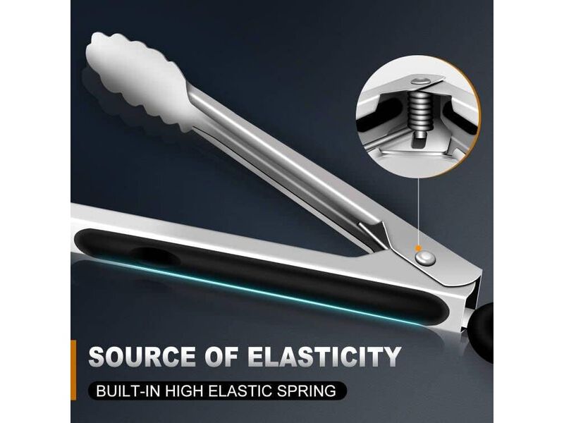 Eddeas Stainless Steel Kitchen Tongs set of 3