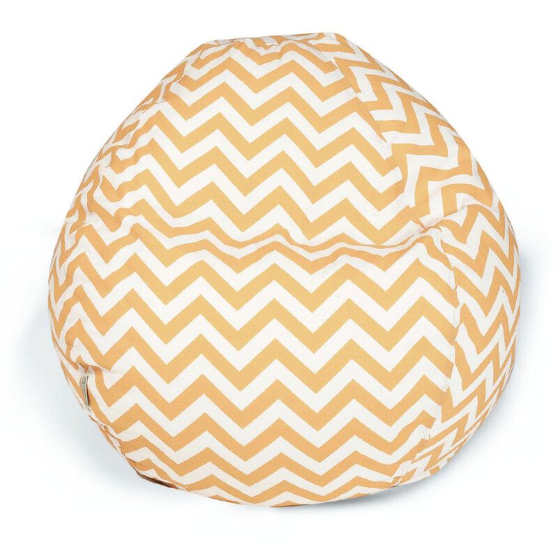 Majestic Home Goods Large Bean Bag Chevron Yellow
