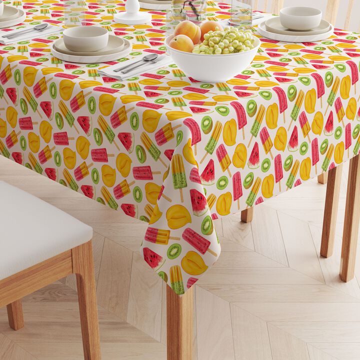 Fabric Textile Products, Inc. Square Tablecloth, 100% Cotton, Summer Fruit Pops