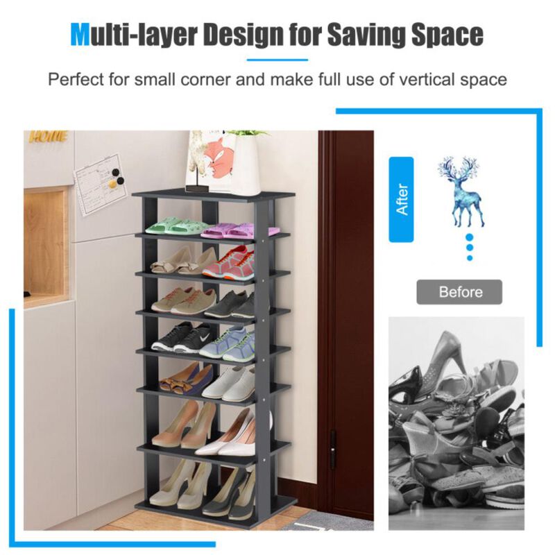Hivvago Patented 7 Tiers Vertical Shoe Rack for Front Door