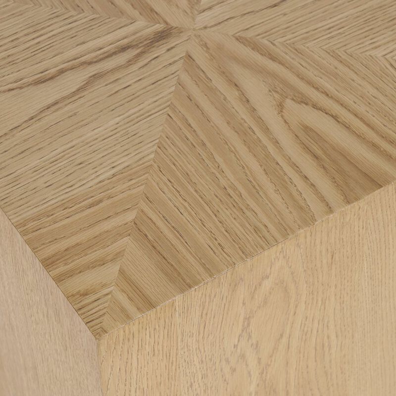 Jofran Laurel Creek Modern Contemporary Square Block Pedestal End Table