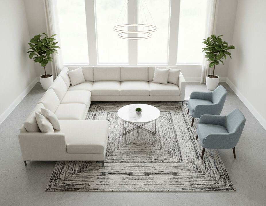 Amour 840438 Silver 5' x 8' Rug
