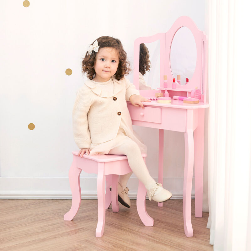 Fantasy Fields - Little Lady Alessandra Medium Corner Play Vanity - Pink