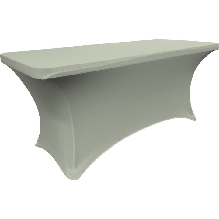Wrinkle Resistant Rectangular Spandex Tablecloth for Banquet and Display Tables