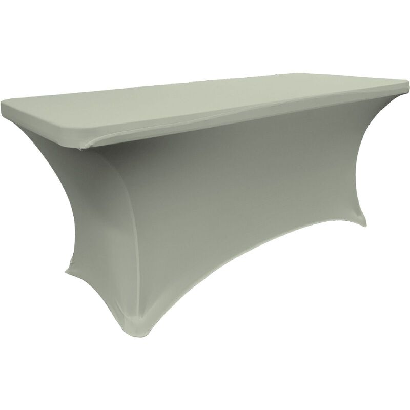 Wrinkle Resistant Rectangular Spandex Tablecloth for Banquet and Display Tables image number 0