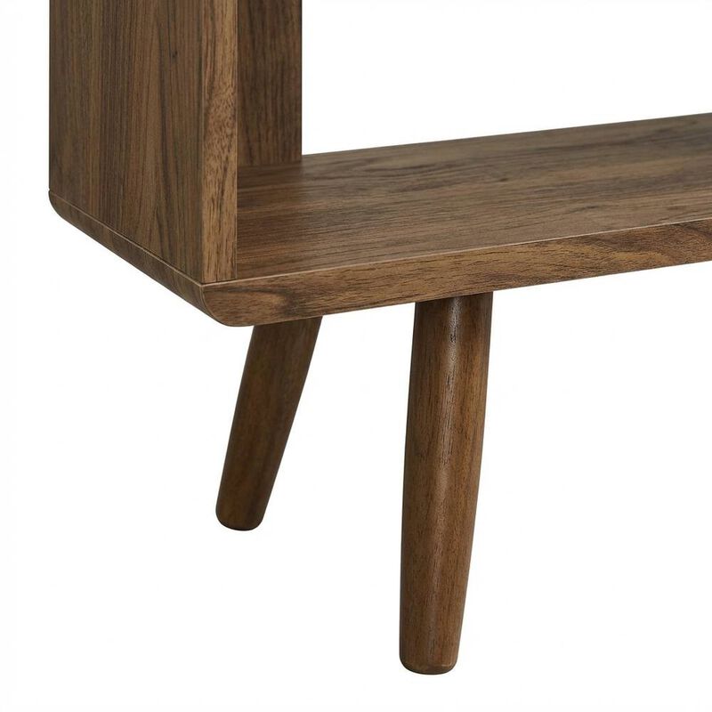 Wood Grain Bookcase with 7 Shelves for Living Room Storage image number 2