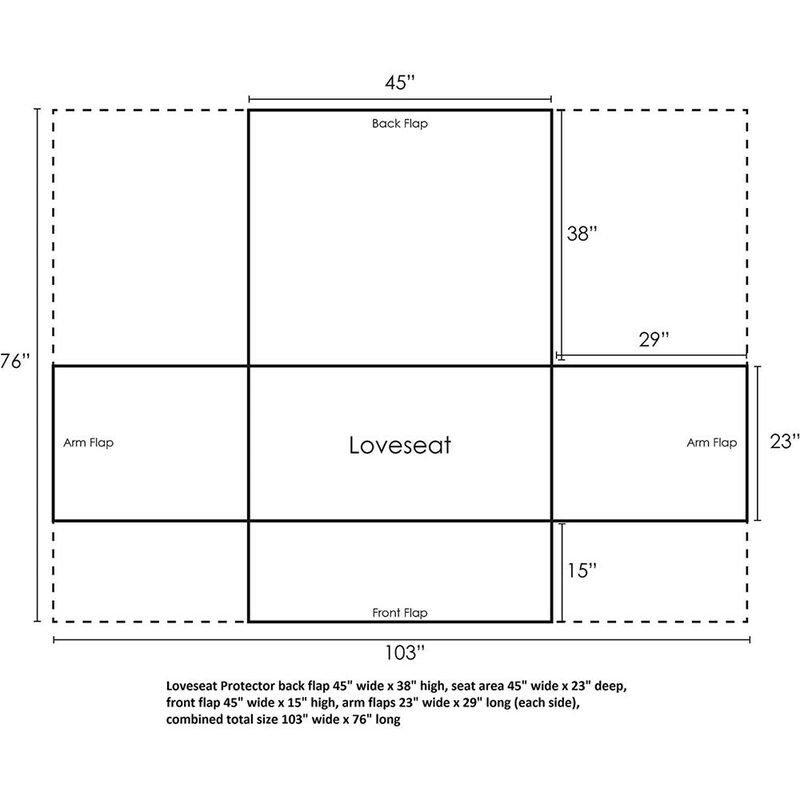 Barefoot Bungalow Phoenix Reversible Furniture Protector Slipcover - Loveseat 103x76", Tan