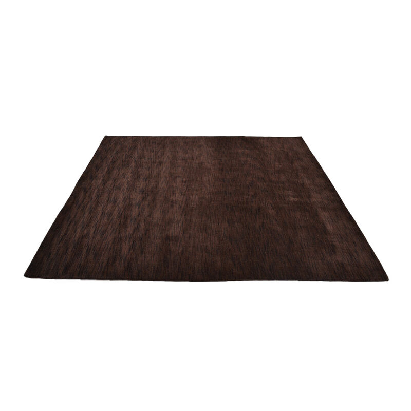 RUGSOTIC CARPETS HAND KNOTTED LOOM WOOL ECO-FRIENDLY AREA RUGS  - 6'x6', Square, Brown Color, Solid Plain Design, High Pile Thick Handmade Anti Skid Area Rugs for Living Room, Bed Room (L00111) image number 2