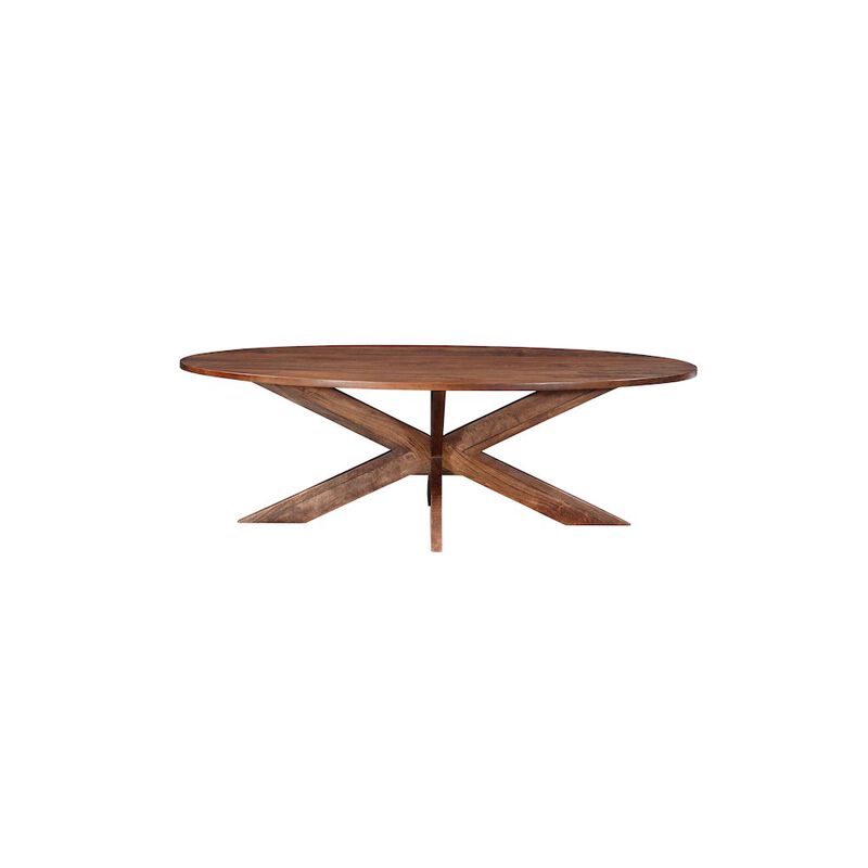 Taran Designs Renith 92 Solid Wood Oval Dining Table