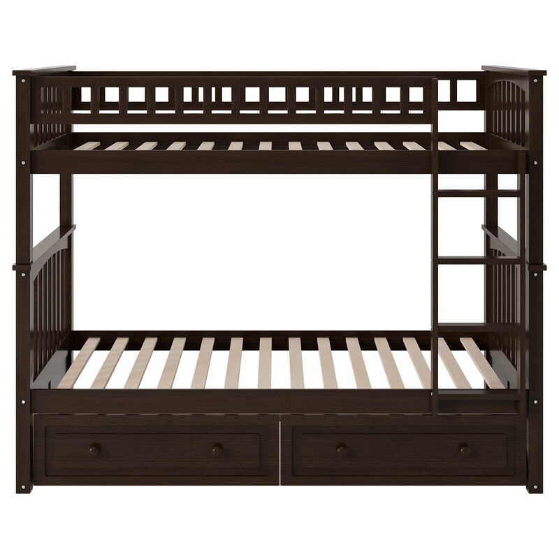 Merax Convertible Bunk Bed with 2 Drawers