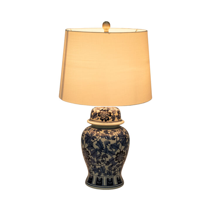 Ceramic Temple Jar Table Lamp