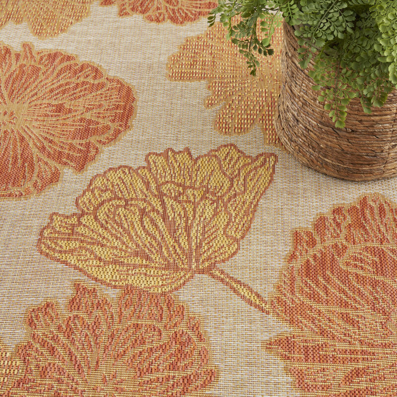 HomeRoots Floral Indoor Outdoor Area Rug image number 5