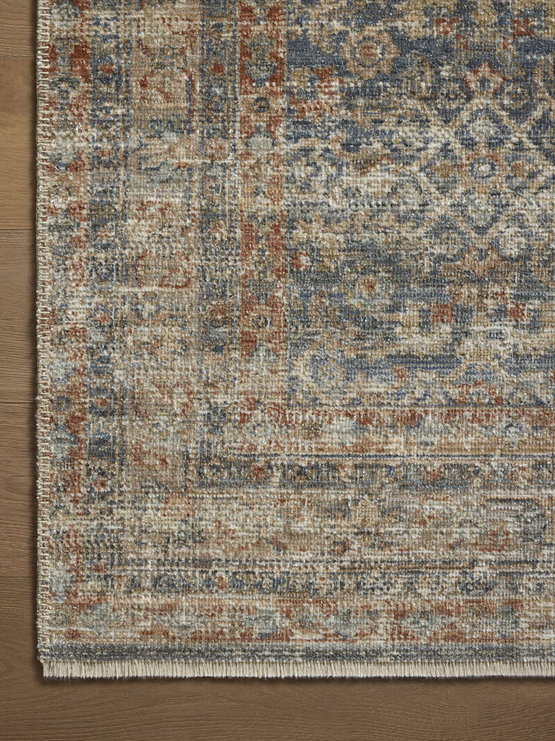Heritage HER-12 Blue / Rust 18" x 18" Sample Rug by Patent Pending