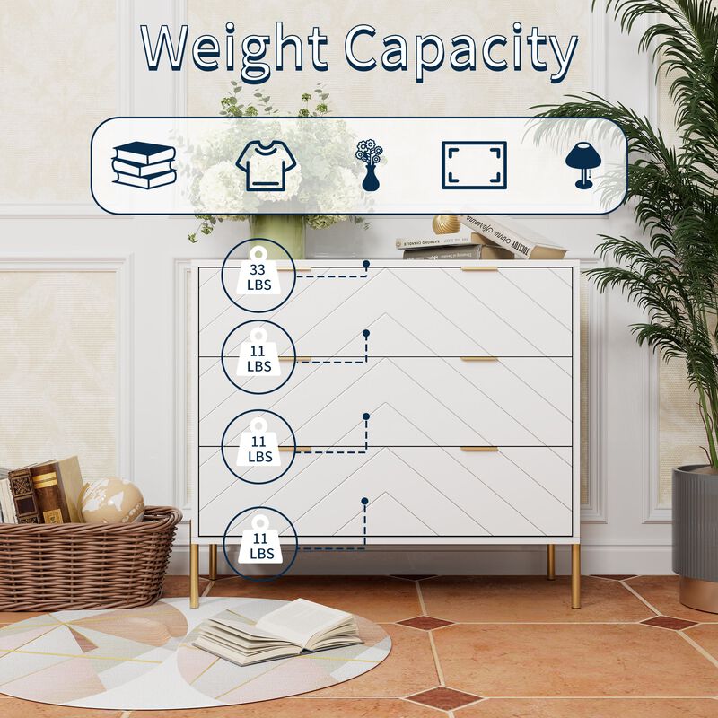 3-Drawer Dresser Chest Cabinet